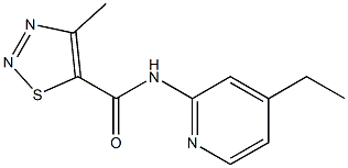 1,2,3-Thiadiazole-5-carboxamide,N-(4-ethyl-2-pyridinyl)-4-methyl-(9CI) 结构式