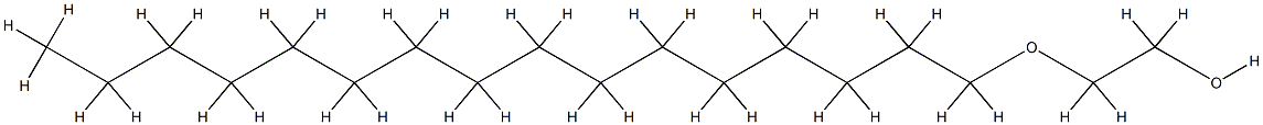 α-氢化-ω-羟基异十六烷醇聚(氧-1,2-乙烷二基) 结构式