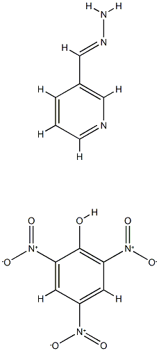 (Z)-pyridin-3-ylmethylidenehydrazine, 2,4,6-trinitrophenol 结构式