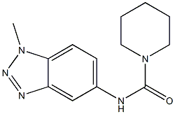 1-Piperidinecarboxamide,N-(1-methyl-1H-benzotriazol-5-yl)-(9CI) 结构式