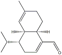 (4R)-3,4,4aα,7,8,8aα-Hexahydro-6-methyl-4-isopropyl-1-naphthalenecarbaldehyde 结构式