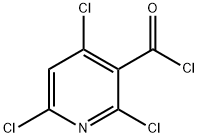 2,4,6-三氯-3-吡啶甲酰氯 结构式