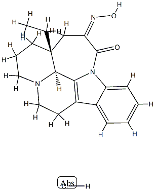 (3alpha,16alpha)-D-homoeburnamenine-14,15-dione 15-oxime monohydrochloride 结构式