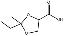 1,3-Dioxolane-4-carboxylicacid,2-ethyl-2-methyl-(9CI) 结构式