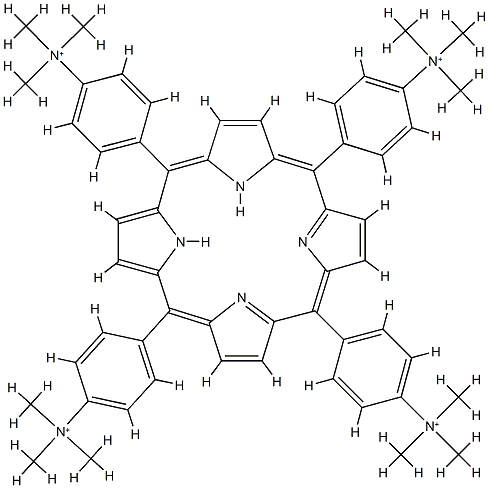 alpha,beta,gamma,delta-tetrakis(4-N-trimethylaminophenyl)porphine 结构式