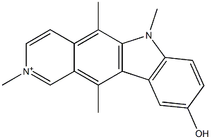 N(2),N(6)-dimethyl-9-hydroxyellipticinium 结构式