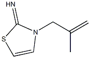 2(3H)-Thiazolimine,3-(2-methyl-2-propenyl)-(9CI) 结构式