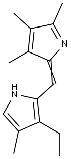 1H-Pyrrole,3-ethyl-4-methyl-2-[(3,4,5-trimethyl-2H-pyrrol-2-ylidene)methyl]-(9CI) 结构式