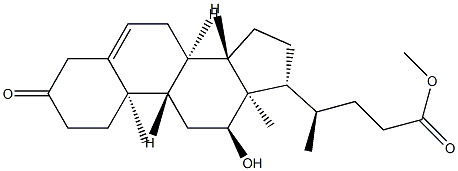 12α-Hydroxy-3-oxochol-5-en-24-oic acid methyl ester 结构式