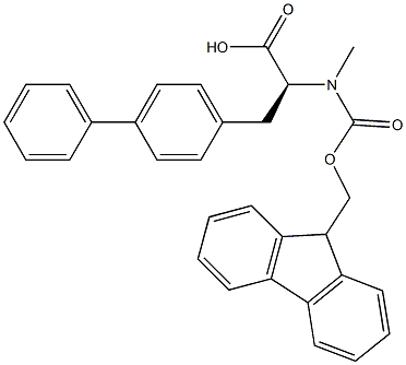 (S)-2-((((9H-芴-9-基)甲氧基)羰基)(甲基)氨基)-3-([1,1′-联苯]-4-基)丙酸 结构式