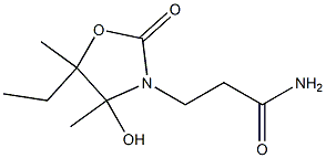 3-Oxazolidinepropanamide,5-ethyl-4-hydroxy-4,5-dimethyl-2-oxo-(9CI) 结构式