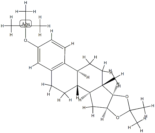 16β,17β-[Isopropylidenebis(oxy)]-3-(trimethylsiloxy)-1,3,5(10)-estratriene 结构式