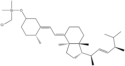 (5Z,7E,22E)-3β-[(Chloromethyl)dimethylsiloxy]-9,10-secoergosta-5,7,22-triene 结构式