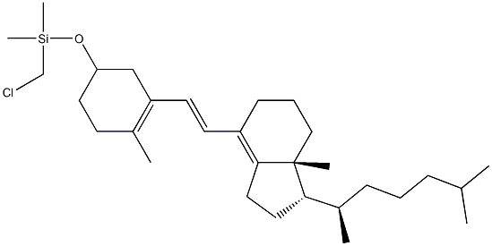 (6E)-3β-[(Chloromethyl)dimethylsiloxy]-9,10-secocholesta-5(10),6,8(14)-triene 结构式