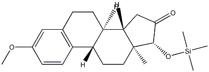 3-Methoxy-17β-(trimethylsiloxy)-1,3,5(10)-estratrien-16-one 结构式