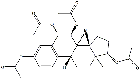 1,3,5(10)-Estratriene-3,6β,7α,17β-tetrol tetraacetate 结构式