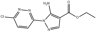 ethyl 5-amino-1-(6-chloropyridazin-3-yl)-1H-pyrazole-4-carboxylate 结构式