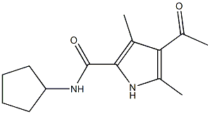 1H-Pyrrole-2-carboxamide,4-acetyl-N-cyclopentyl-3,5-dimethyl-(9CI) 结构式