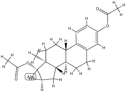 16α,17α-Epoxy-1,3,5(10)-estratriene-3,17β-diol diacetate 结构式