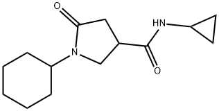 3-Pyrrolidinecarboxamide,1-cyclohexyl-N-cyclopropyl-5-oxo-(9CI) 结构式