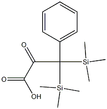 β,β-Bis(trimethylsilyl)-α-oxobenzenepropionic acid 结构式
