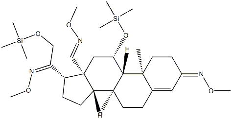 3,20-Bis(methoxyimino)-11β,21-bis(trimethylsiloxy)pregn-4-en-18-al O-methyl oxime 结构式