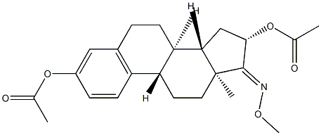 3,16β-Bis(acetyloxy)-1,3,5(10)-estratrien-17-one O-methyl oxime 结构式