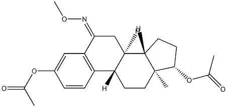 3,17β-Bis(acetyloxy)-6-(methoxyimino)-1,3,5(10)-estratriene 结构式