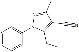1H-Pyrazole-4-carbonitrile,5-ethyl-3-methyl-1-phenyl-(9CI) 结构式