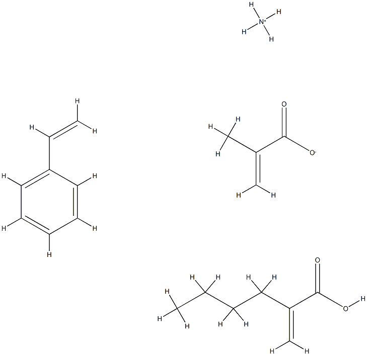 2-甲基-2-丙烯酸铵盐与2-丙烯酸丁酯和乙烯基苯的聚合物 结构式