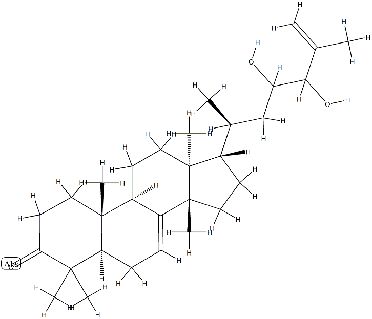 (20S)-23,24-DIHYDROXYTIRUCALLA-7,25-DIEN-3-ONE 结构式