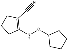 1-Cyclopentene-1-carbonitrile,2-[(cyclopentyloxy)amino]-(9CI) 结构式