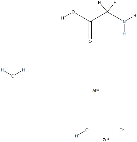 四氯甘氨酸铝锆 结构式