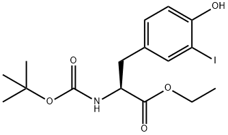 N-BOC-3-碘-L-酪氨酸乙酯 结构式
