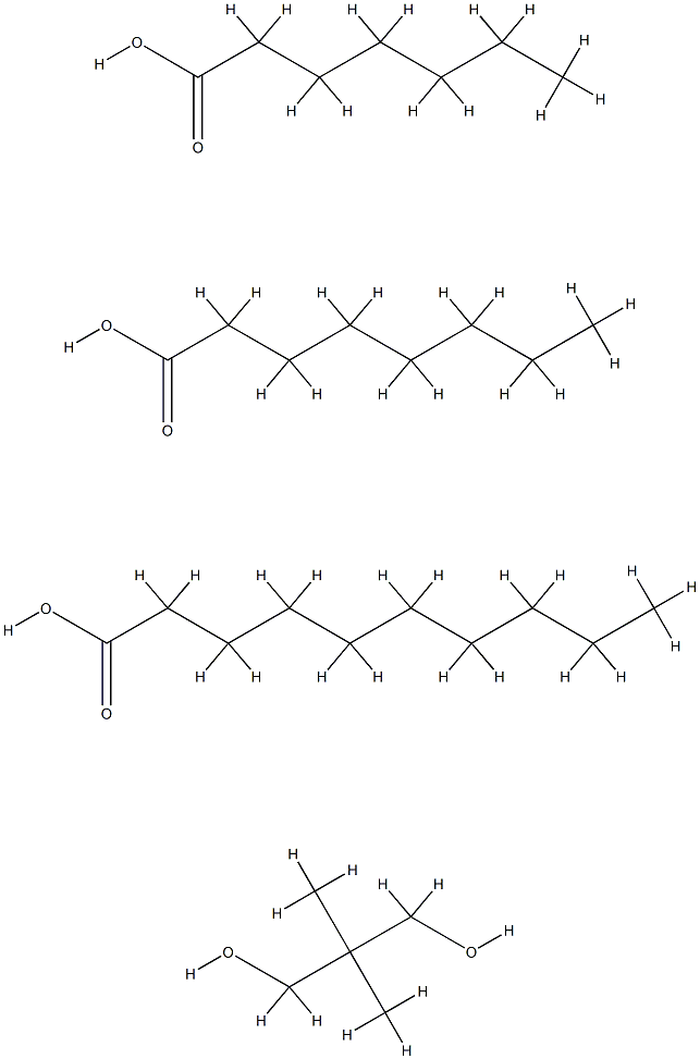 Decanoic acid, mixed esters with heptanoic acid, neopentyl glycol and octanoic acid 结构式