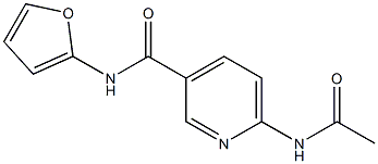 3-Pyridinecarboxamide,6-(acetylamino)-N-2-furanyl-(9CI) 结构式