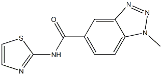 1H-Benzotriazole-5-carboxamide,1-methyl-N-2-thiazolyl-(9CI) 结构式