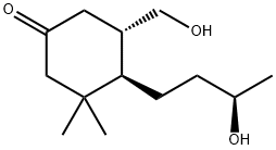 (4R)-4α-[(R)-3-Hydroxybutyl]-5β-hydroxymethyl-3,3-dimethylcyclohexanone 结构式