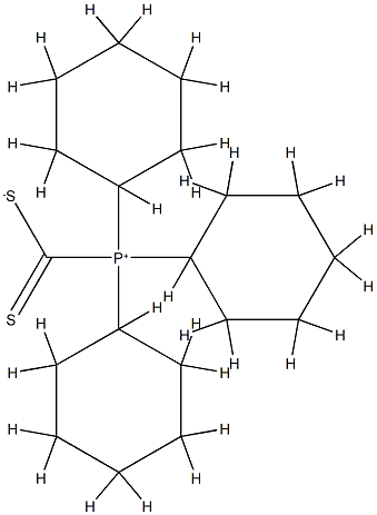 tricyclohexyl(dithiocarboxylato)phosphonium 结构式