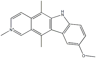 9-methoxy-N(2)-methylellipticinium 结构式