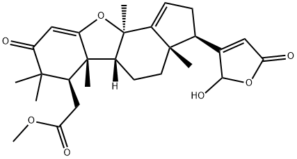 (10α,13α,17α)-21,23-Epoxy-21-hydroxy-2,2,8-trimethyl-3,23-dioxo-B,24-dinor-6-oxachola-4,14,20(22)-triene-1α-acetic acid methyl ester 结构式
