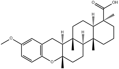 (4S)-23-Methoxy-4,8-dimethyl-16,24-cyclo-D(17a)-homo-21-nor-17a-oxa-5α-chola-16,20(22),23-triene-4-carboxylic acid 结构式