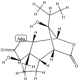 (2aR,9R)-2a,3,4,4aα,5,8,8aα,8b-Octahydro-2aα,9-dihydroxy-8bα-methyl-9-(1-methylethyl)-5α,8α-methano-1,7-dioxacyclopent[cd]azulene-2,6-dione 结构式