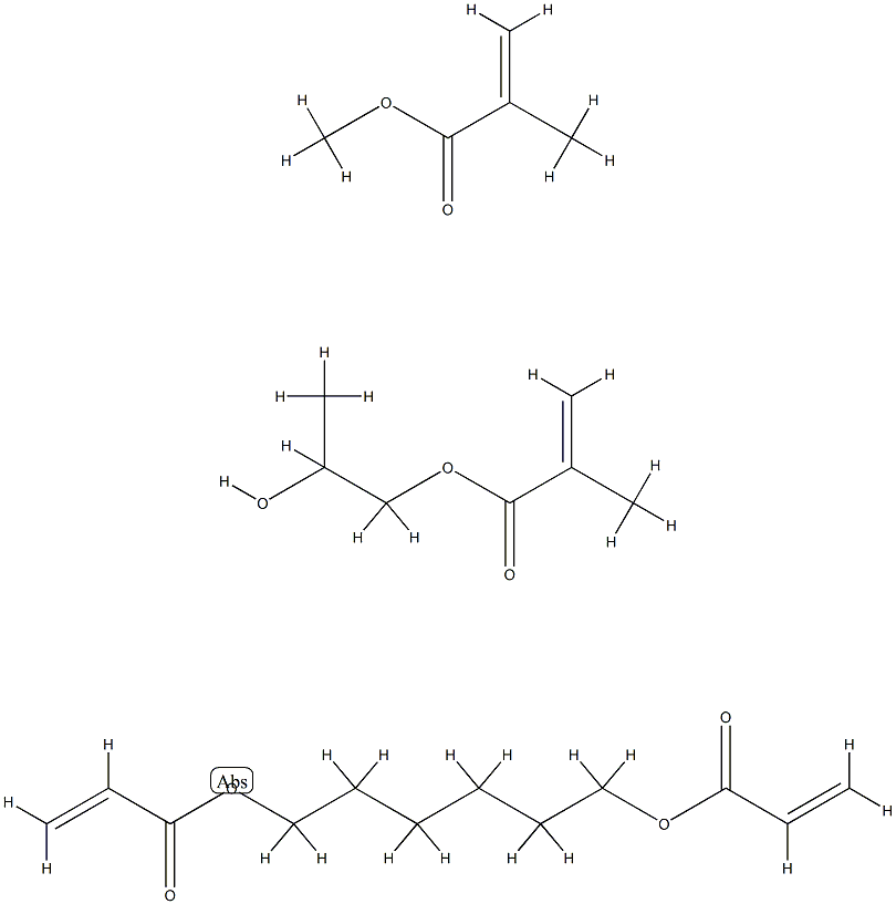 2-Propenoic acid, 2-methyl-, methyl ester, polymer with 1,6-hexanediyl di-2-propenoate and 1,2-propanediol mono(2-methyl-2-propenoate) 结构式