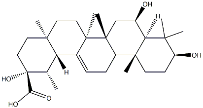 3β,6β,18-Trihydroxyurs-12-en-30-oic acid 结构式