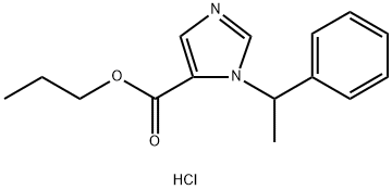 PROPYL (±)-1-(1-PHENYLETHYL)IMIDAZOLE-5-CARBOXYLATE MONOHYDROCHLORIDE	 结构式