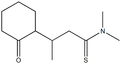 Cyclohexanepropanethioamide,  N,N,-bta--trimethyl-2-oxo- 结构式