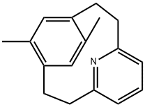 16-Azatricyclo(9.2.2.14,8)hexadeca-4,6,8(16),11,13,14-hexaene, 12,14-d imethyl- 结构式