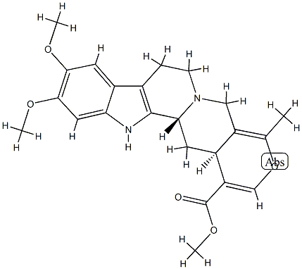 (3β)-16,17,19,20-Tetradehydro-10,11-dimethoxy-19-methyl-18-oxayohimban-16-carboxylic acid methyl ester 结构式