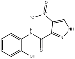 1H-Pyrazole-3-carboxamide,N-(2-hydroxyphenyl)-4-nitro-(9CI) 结构式